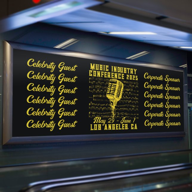 Vintage-Style Music Industry Conference  Banner (Creator Uploaded)