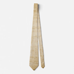 Vintage style. Musical notes. Tie