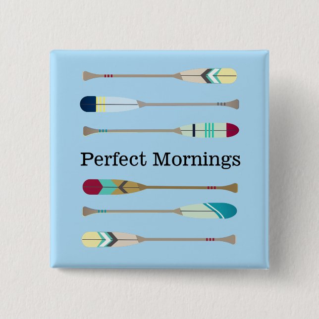 Vintage-style Oars 15 Cm Square Badge (Front)