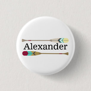Vintage-style Oars 3 Cm Round Badge