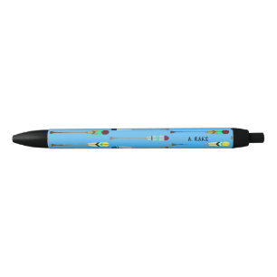 Vintage-style Oars Black Ink Pen