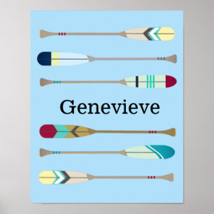 Vintage-style Oars Poster