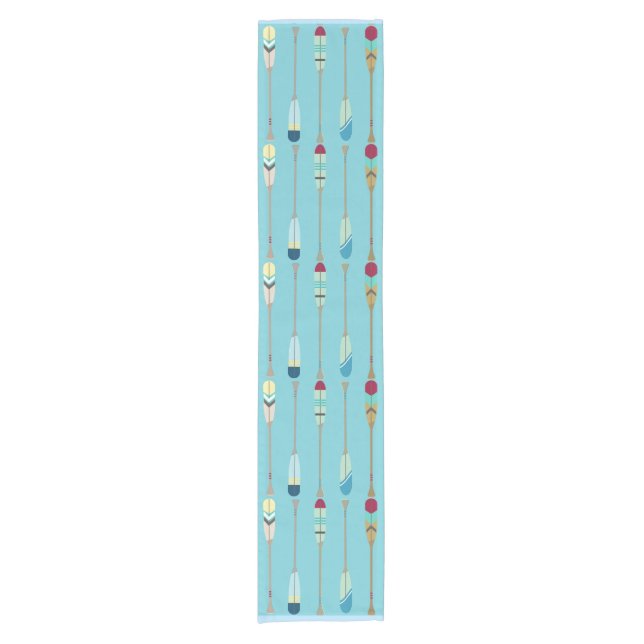 Vintage-style Oars Short Table Runner (Front)