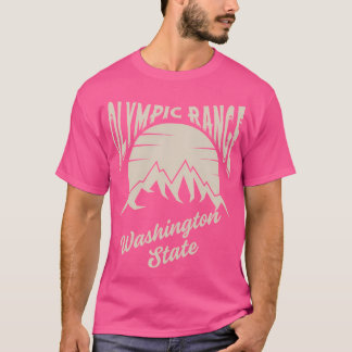 Vintage-Style Olympic Mountain Range Washington St T-Shirt