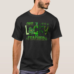 Vintage Style One Lucky Teacher Clover St Patrick' T-Shirt