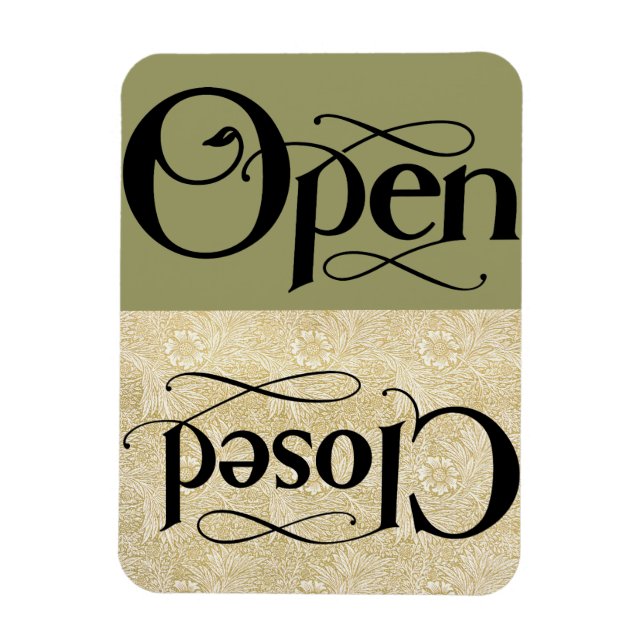 Vintage Style Open Closed Sign Magnet (Vertical)