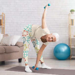 Vintage Style Pastel Capri Leggings