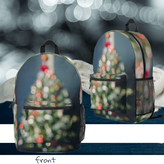 Vintage-style pastel Christmas tree  Printed Backpack (Creator Uploaded)