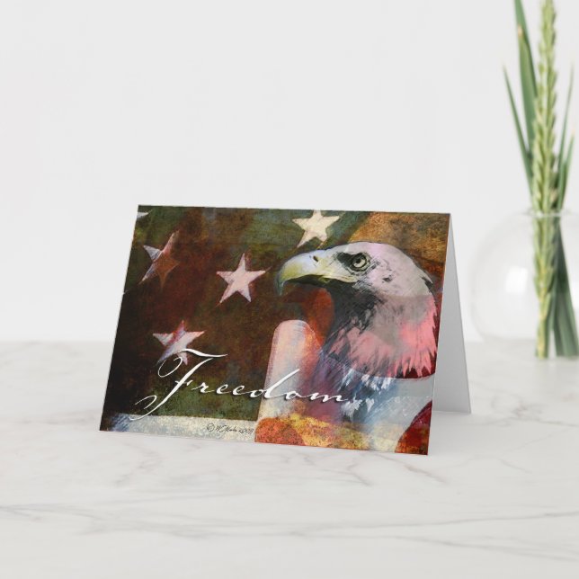Vintage Style Patriotic Greeting Card (Front)