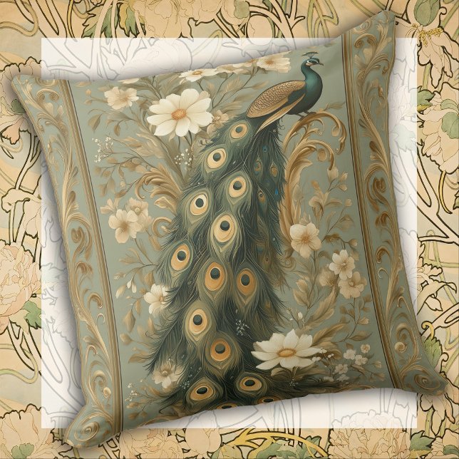 Vintage Style Peacock Cushion Décor (Creator Uploaded)