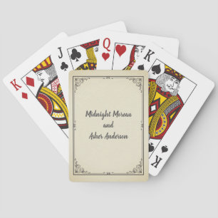 Vintage Style Personalised Names Playing Cards