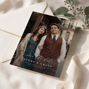 Vintage Style Photo Modern Budget Wedding Save The Date
