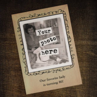 Vintage Style Photo Template Party Announcement