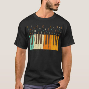 Vintage Style Piano Keyboard Pianist Musical Piano T-Shirt