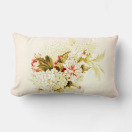 Vintage Style Pink Floral Bouquet Pillow