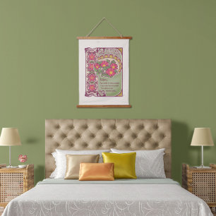 Vintage Style Pink Flower Dream Magic Hanging Tapestry