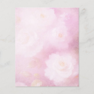 Vintage Style Pink & White Floral Scrapbook Paper