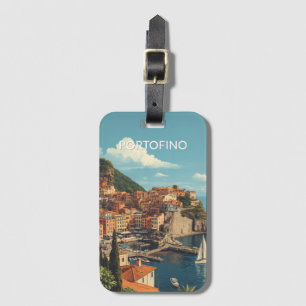 Vintage Style Portofino Genova Italy Luggage Tag