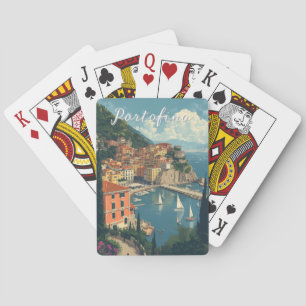 Vintage Style Portofino Genova Italy Playing Cards
