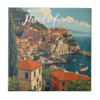 Vintage Style Portofino Genova Italy