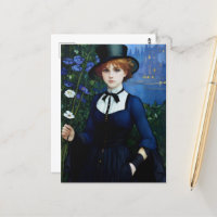 Vintage Style Pretty Dark Academy Girl Portrait