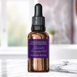 Vintage style purple and green cosmetic label