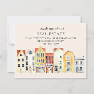 Vintage Style Real Estate Agent Promotional Postcard