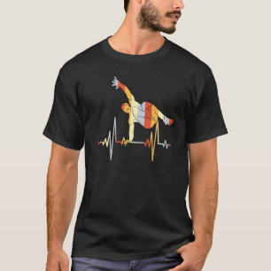 Vintage Style Retro Distressed Heartbeat Parkour L T-Shirt