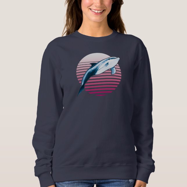 Vintage Style Retro Dolphin Sweatshirt (Front)