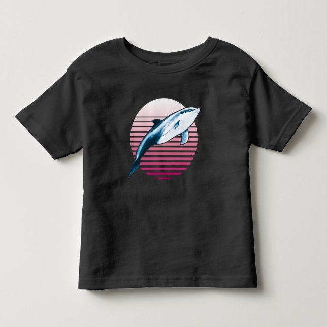 Vintage Style Retro Dolphin Toddler T-Shirt (Front)