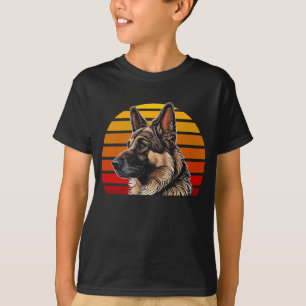 Vintage Style Retro Sunset German Shepherd T-Shirt