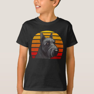 Vintage Style Retro Sunset Scottish Terrier T-Shirt