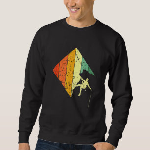 Vintage Style Rock Climbing Retro Bouldering Climb Sweatshirt