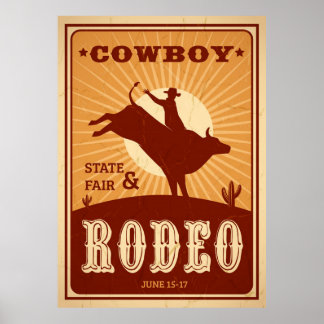 Vintage Style Rodeo Poster