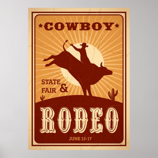 Vintage Style Rodeo Poster (Front)