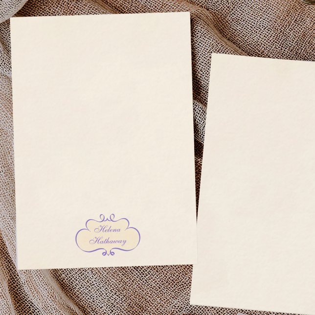 Vintage style romantic name shield Note Card (Creator Uploaded)