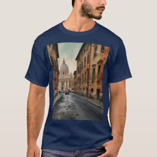 Vintage Style Rome Italian Travel Watercolor T-Shirt