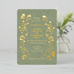 Vintage style Sage Green Floral Wedding