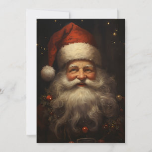 Vintage Style Santa Claus Holiday Card