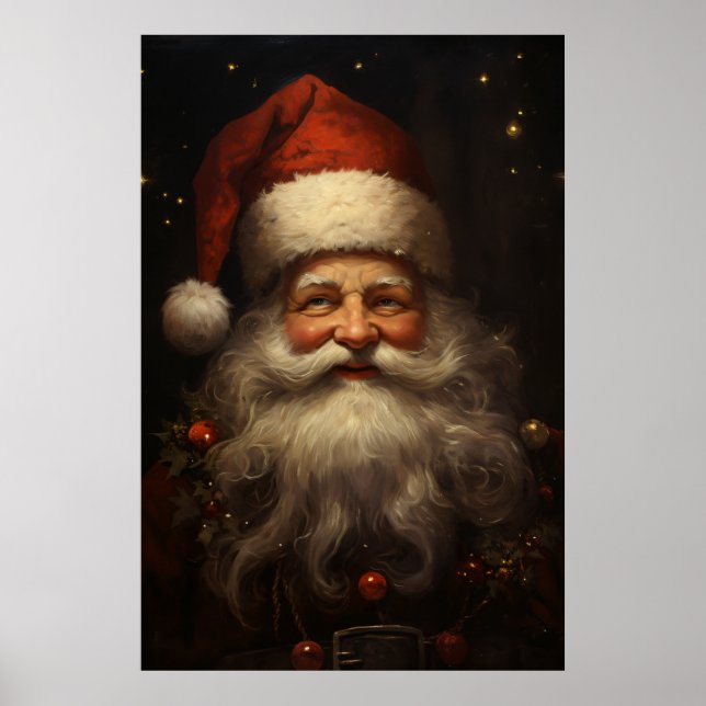 Vintage Style Santa Claus Poster (Front)