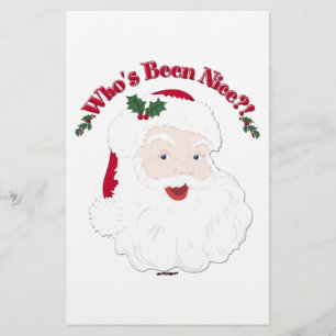 Vintage Style Santa Who's Been Nice?! Stationery