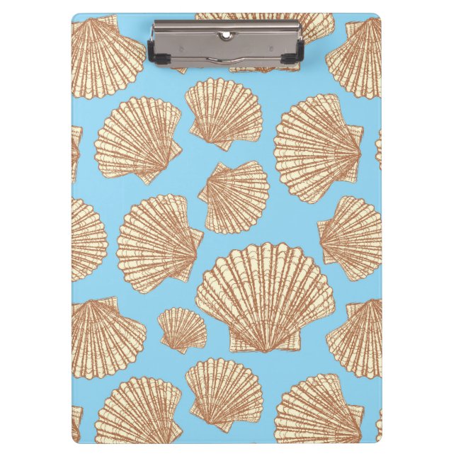 Vintage Style Seashell Pattern Clipboard (Front)