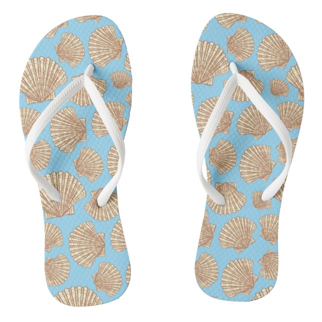 Vintage Style Seashell Pattern Jandals (Footbed)
