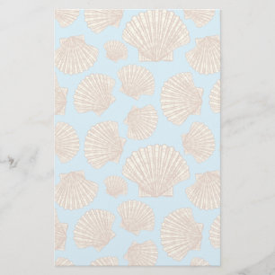 Vintage Style Seashell Pattern Stationery