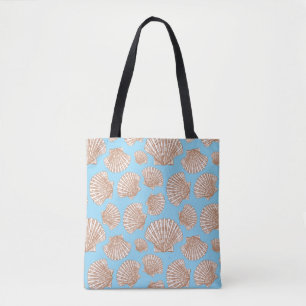 Vintage Style Seashell Pattern Tote Bag