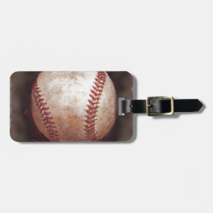 Vintage Style Sepia Baseball Artwork Bag Tags