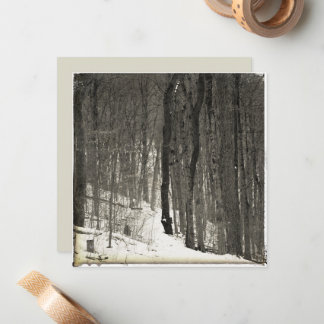 Vintage Style Snowy Forest  Card