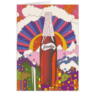 Vintage style soda commercial poster