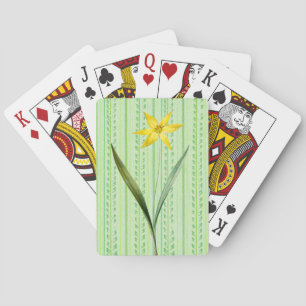 Vintage Style Spring Daffodil Flower Playing Cards