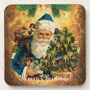 Vintage Style St Nicholas (Santa Claus) Christmas Coaster
